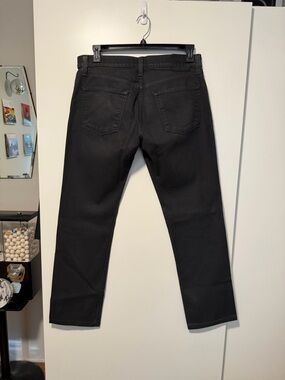 J Brand Men's Black Coated Jeans